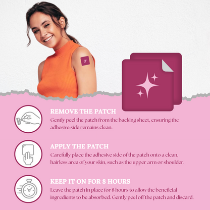 Collagen Patches For Adults, Marine Collagen Types 1,2 & 5 For Skin Glow, Joint Support, & Healthy Hair (30 Patches)