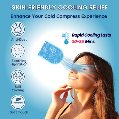 Self-Cooling Eye Mask, Cold Compress Gel Mask For Puffy & Tired Eyes, Pack of 5 (Menthol Freshness)
