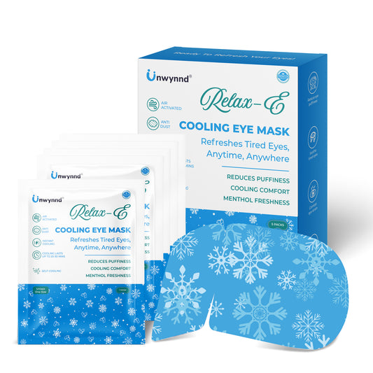 Self-Cooling Eye Mask, Cold Compress Gel Mask For Puffy & Tired Eyes, Pack of 5 (Menthol Freshness)
