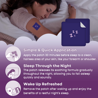 Sleep Patches For Adults, Plant-Based Melatonin 5mg For Deep Sleep & Stress Relief, 8-Hour Sleep Aid (30 Patches)